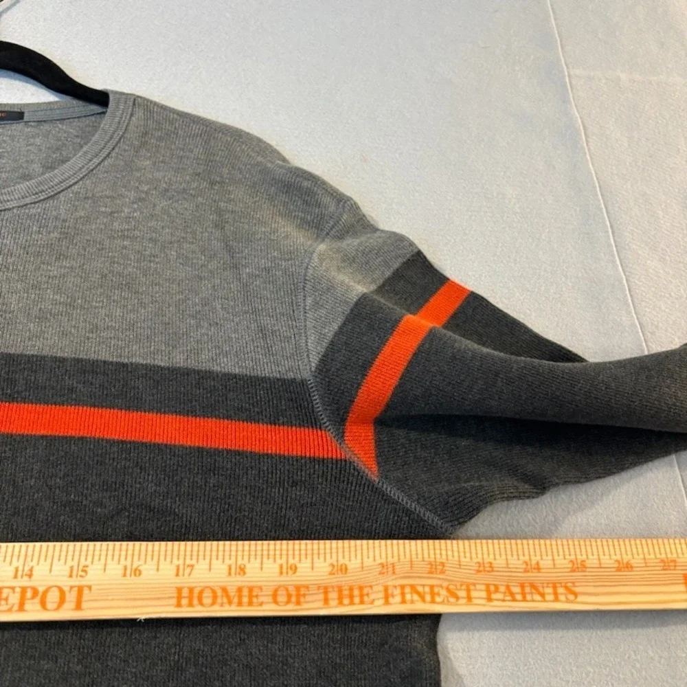 Banana Republic Mens Grey‎ Y2K 100% Cotton Long Sleeve Pullover Sweater Med 2003